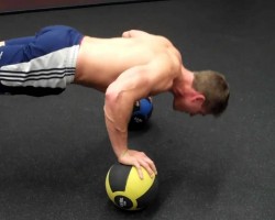 How To: Elevated Two-Arm Medicine Ball Push-Up