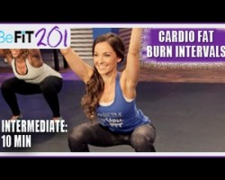 BeFiT 201: 10 min Cardio Fat Burn Interval Workout | Intermediate- Courtney Prather
