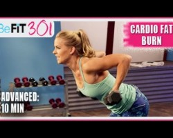 BeFiT 301: 10 Min Cardio Fat Burn | Advanced Workout- Maddy Curley