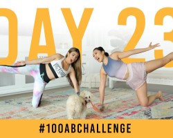 Day 23: 100 Kneeling Side Squeezes! | #100AbChallenge w/ Adelaine Morin