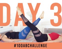 Day 3: 100 Double Leg Lifts! | #100AbChallenge w/ my sister!