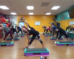 All Out Cardio Step & Kickboxing! High Calorie Burn!